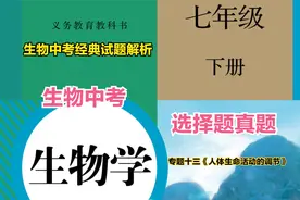 初中生物中考经典试题解析七年级下册第四单元人体生命活动的调节视频封面