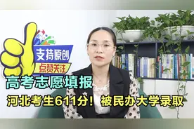 河北考生高考611分!却被民办大学录取?家长们不要再盲目填志愿了视频封面