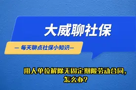 大威聊社保：用人单位解除无固定期限劳动合同，怎么办？视频封面
