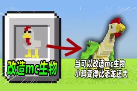 我的世界：MC生物改造，小鸡比末影龙还要大！
