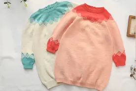 毛儿手作【第M509期】棒针编织日光棉风菱儿童连衣裙视频教程