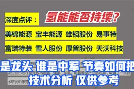 美锦能源 厚普股份 天沃科技 富瑞特装 雪人股份谁是氢能源龙头？视频封面