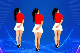 广场舞，动感弹跳《爱情三部曲dj》背面附分解视频封面