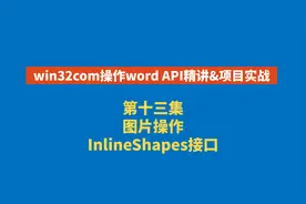 win32com操作word API精讲 第十三集 图片操作 InlineShapes接口