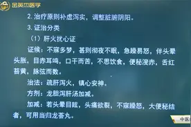 中医内科学02心系疾病04不寐01病位，治疗原则，肝火扰心证