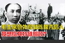 毛主席意外得知陈独秀后人，竟想给予其特殊照顾，这是怎么回事？