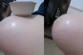 90后女子晒孕肚，悬浮在半空中像个大冬瓜：妈妈实在太伟大了！视频封面