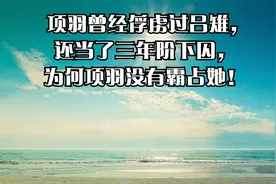 项羽曾经俘虏过吕雉，还当了三年阶下囚，为何项羽没有霸占她！视频封面
