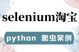 python带你使用selenium采集淘宝商品数据视频封面