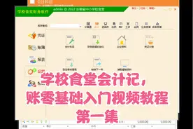 第一集：学校食堂会计做账零基础入门视频教程视频封面