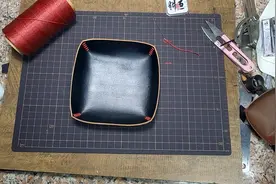 手工皮具入门教程手工皮革盘子牛皮收纳盘子绘图制作详细教程视频封面