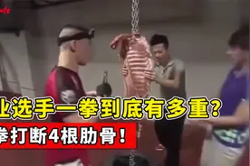 职业拳手一拳到底有多重？一拳打断四根肋骨，这力量太恐怖！视频封面
