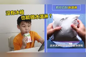 跟营销号学用冰块加盐做冰淇淋，据说连冰箱都不用？！视频封面