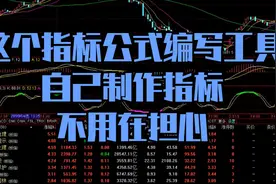这个指标公式编写工具，自己制作指标，不用在担心视频封面