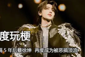 因一句话惨遭全网黑,时隔5年后蔡徐坤,再度成为被恶搞的顶流爱豆