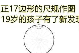 数学王子小高斯在19岁想出来的方法，用尺规做出正17边形，复杂视频封面