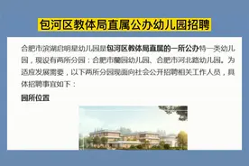 合肥包河区教体局直属公办幼儿园招聘教师，大专可报视频封面