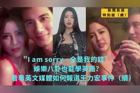 "I am sorry全是我的错“外媒报道王力宏事件进展 - 读新闻学英语