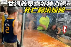 女饲养员意外掉入鳄鱼池，鳄鱼咬住手臂开始死亡翻滚，太可怕了视频封面