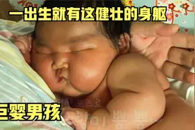 一出生就有这健壮的身躯的婴儿，体重更是达到12斤，被称之巨婴视频封面