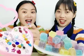 趣味“宝石戒指糖果玩具”，闪亮剔透色彩缤纷，戴手上耀眼甜蜜视频封面