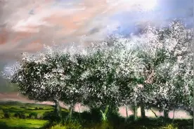 美国爷爷边画油画，边回答网友的问题，这感觉太亲切了视频封面