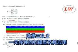 高中数学基础知识——选修三8.2一元线性回归模型及其应用.视频封面