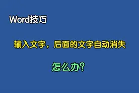 Word中输入文字后面的自动消失怎么办？只需按下insert键轻松解决视频封面