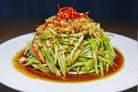 不用开火，教你做饭店28一份的捞汁西葫芦，自己做成本不到2块钱视频封面
