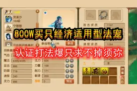 梦幻西游：800W买只经济适用型法宠！认证打法爆只求不掉须弥