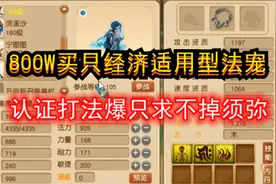 梦幻西游：800W买只经济适用型法宠！认证打法爆只求不掉须弥
