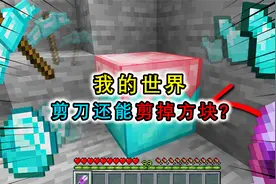 我的世界：剪刀还能剪掉方块？基岩都被剪烂了，做成了基岩大剑