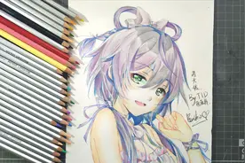 【手绘】600分钟画出洛天依（彩铅）!华风夏韵，洛水天依！