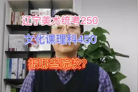 辽宁美术统考250，文化课理科450，报哪些院校？视频封面
