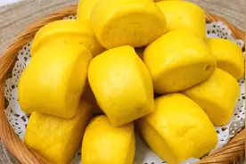 不用发面做南瓜奶香小馒头，宝贝一口一个，暄软香甜，好吃又营养