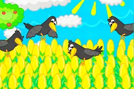 小狐狸一家：狐狸爷爷的农场,来了好多小鸟,帮助爷爷收玉米