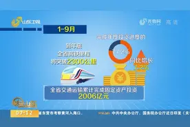 1-9月山东交通重大项目投资2006亿，年底高铁总里程突破2300公里视频封面