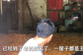 80岁独居奶奶的小狗被夹脚，用背篓背回家，一屋子有几千斤玉米视频封面