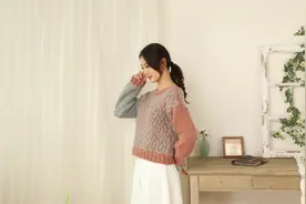 毛儿手作【第M493期】棒针编织马海毛岁岁女士套头毛衣视频教程视频封面