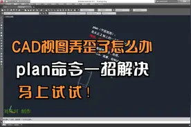 8、cad视图弄歪了怎么办？plan命令一招解决，马上试试