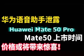 华为Mate50被语音助手说漏！麒麟芯+5G+最新鸿蒙系统，你期待吗？视频封面