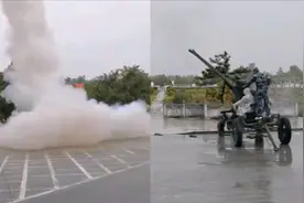 直击河南多地人工降雨:火箭炮高射炮齐上场 声声巨响后增雨弹升空