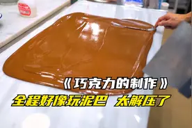 日本顶级巧克力的制作过程，看完真的太解压了，全程就像和稀泥！
