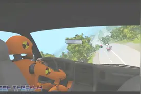 BeamNG：第一人称视角体验汽车高速行驶在大波浪道路，刺激死了！