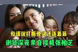 张柏芝搬到北京生活，谢贤深夜亲自接机，俗话说打断骨头还连着筋视频封面
