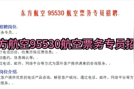 东方航空95530航空票务专员招聘视频封面