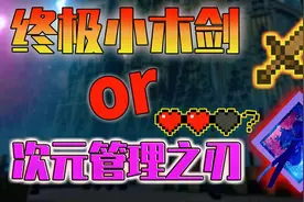 我的世界：宝蓝小木剑实测？瞬秒凋零斯拉！那异次元管理之刃呢