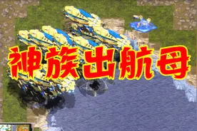 星际争霸1游戏高手战网实战对抗，神族堵口出航母只能是坑队友