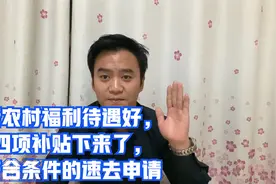 新农村福利待遇好，四项补贴下来了，符合条件的速去申请视频封面