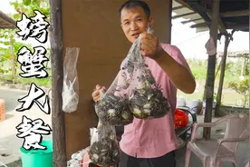 济公松抓来上百只扁蟹，用上等秘料生腌，一口一只太爽了